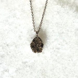 Kendra Scott Gold Drusy Pendant Necklace